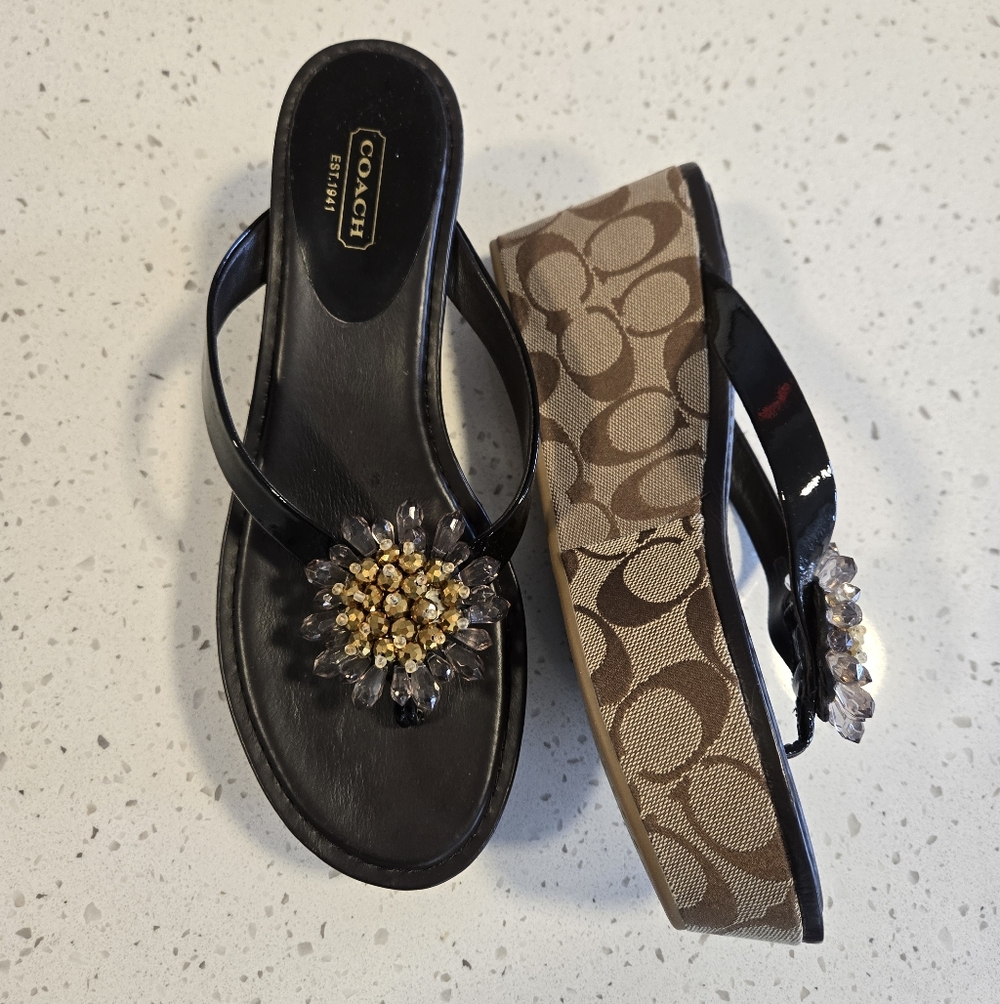 Coach Platform Sandals Size 9